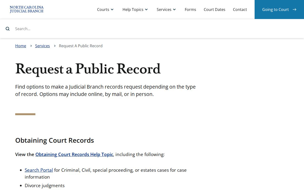 Mitchell County judicial public record request