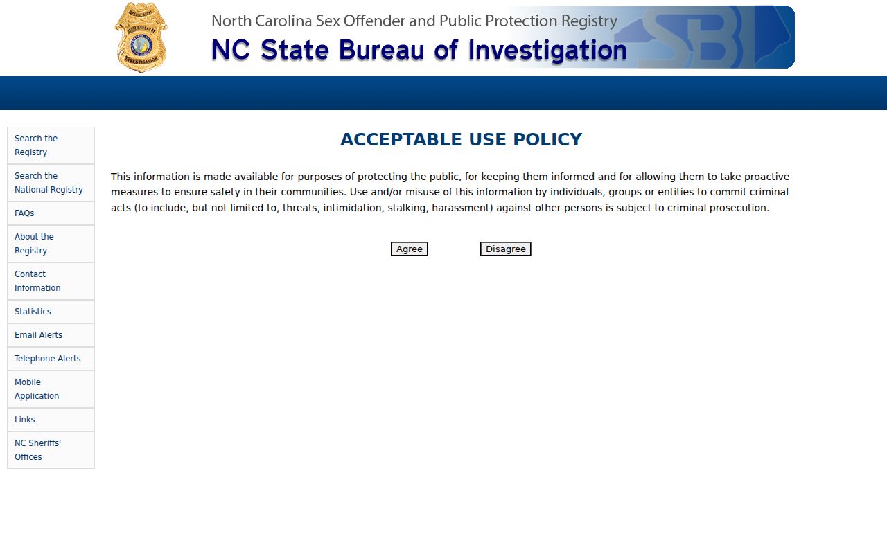 Mitchell County criminal record sex offender registry search